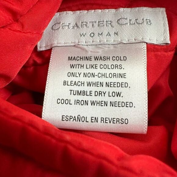 Charter Club Women's Size 2X Reversible Quilted Vest Red and Cheetah Print - Picture 6 of 8